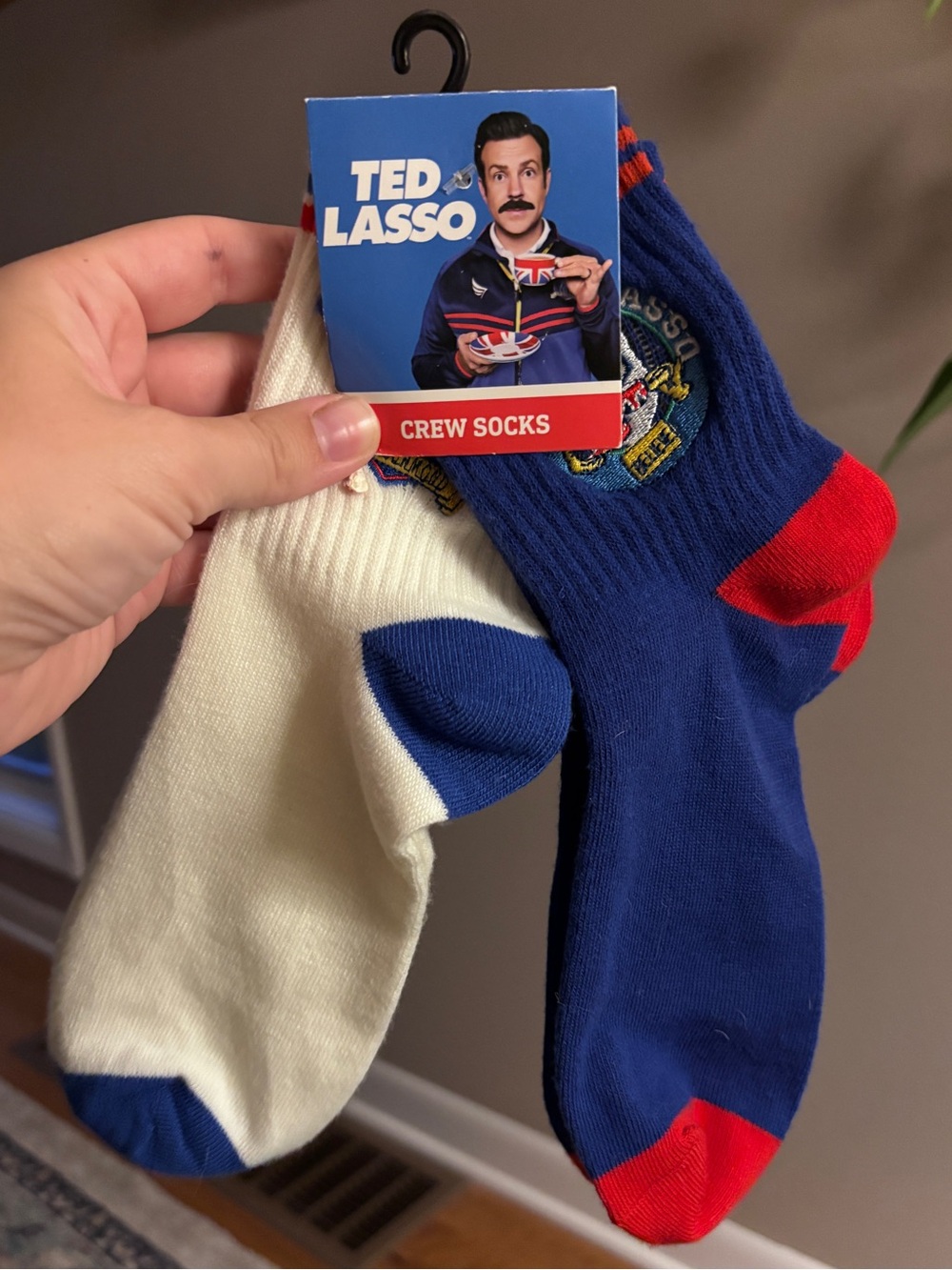 Ted Lasso Crew Socks Set - Blue & Cream